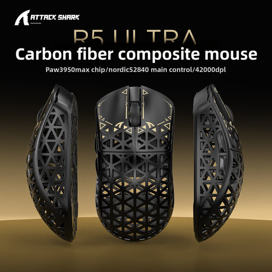 ATTACK SHARK R5 Ultra Tri-Mode Carbon-Fibre Gaming Mouse