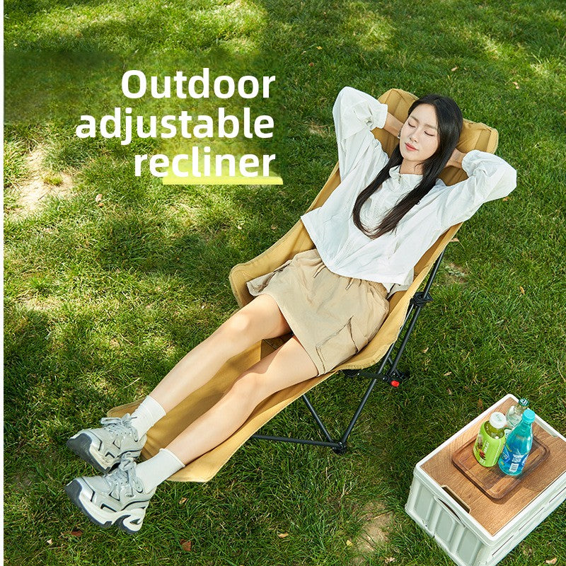 4-Position Reclining Camping Chair with Leg Rest