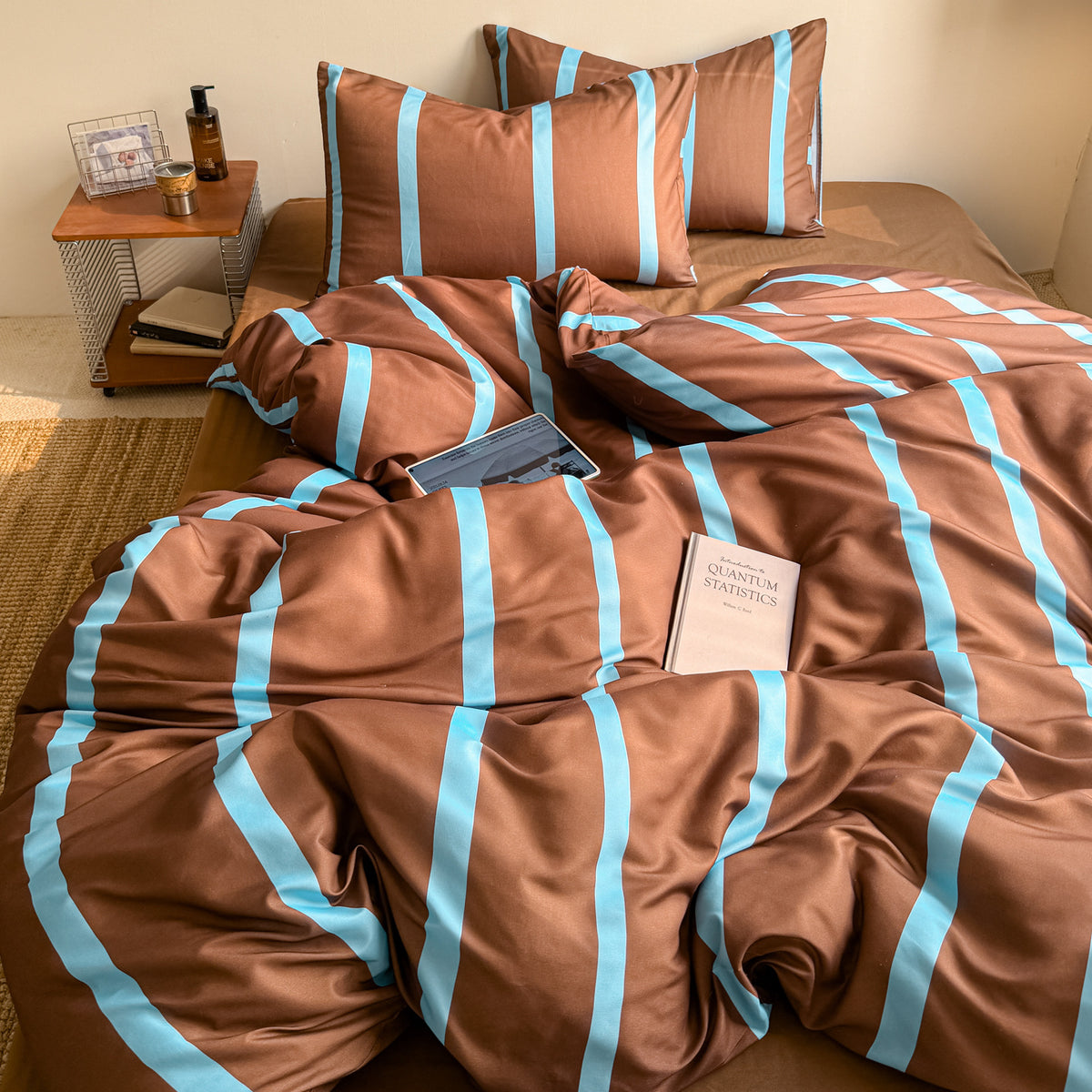 Striped Polyester Duvet Cover Set – 3 & 4 Pieces