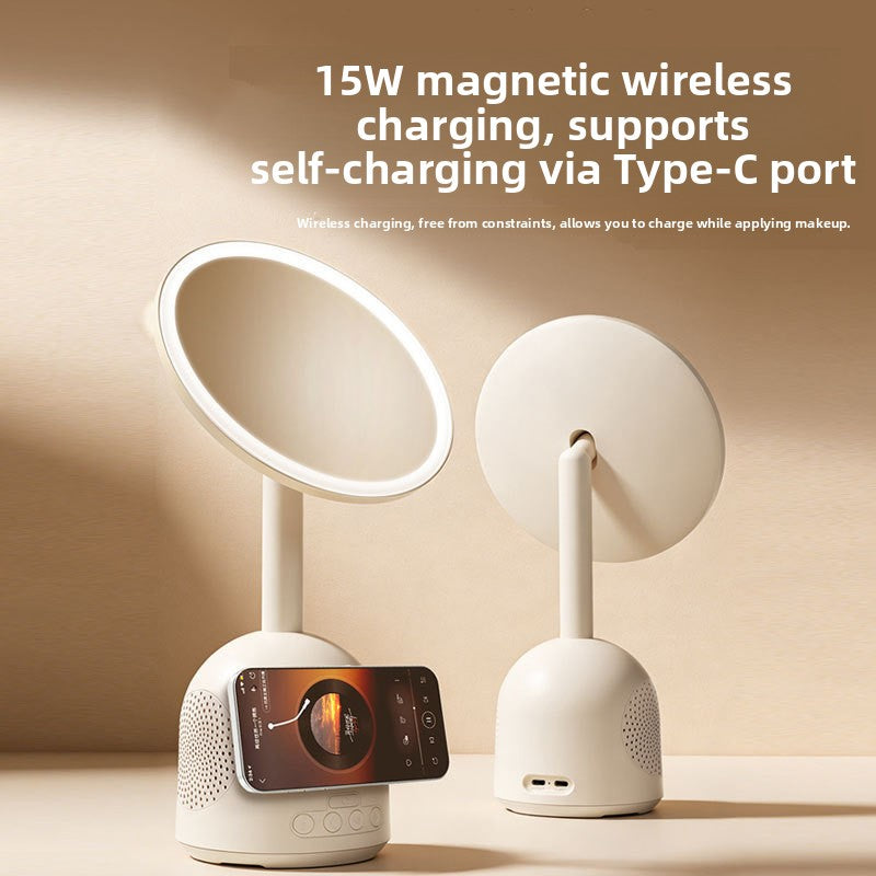 RT-E210 LED Makeup Mirror with Bluetooth Speaker – Beige