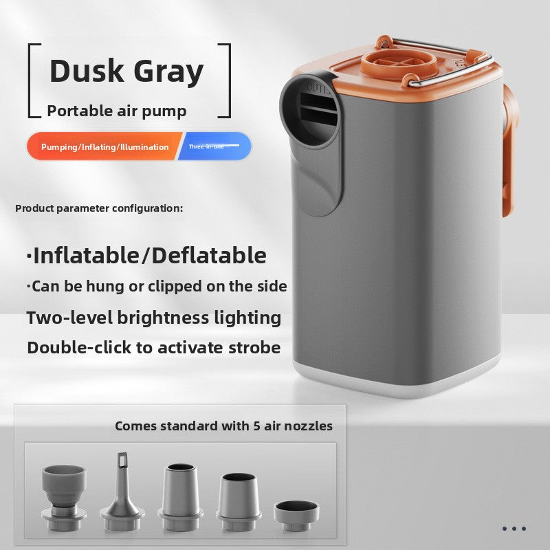 Portable Rechargeable Air Pump with Camping Light
