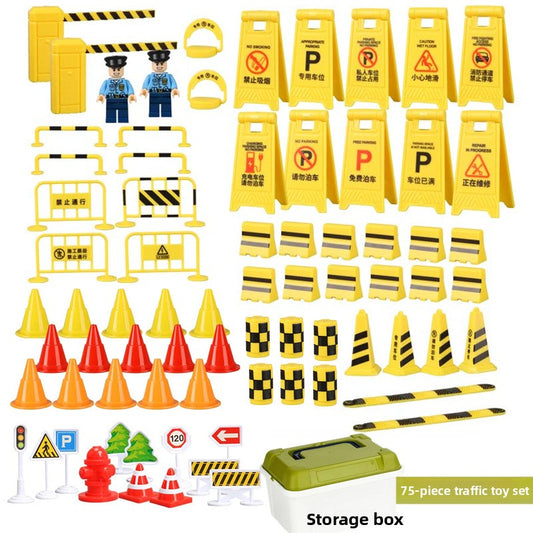 Mini Traffic Signs & Road Barriers Toy Set — QIUOLA | qiuola.com