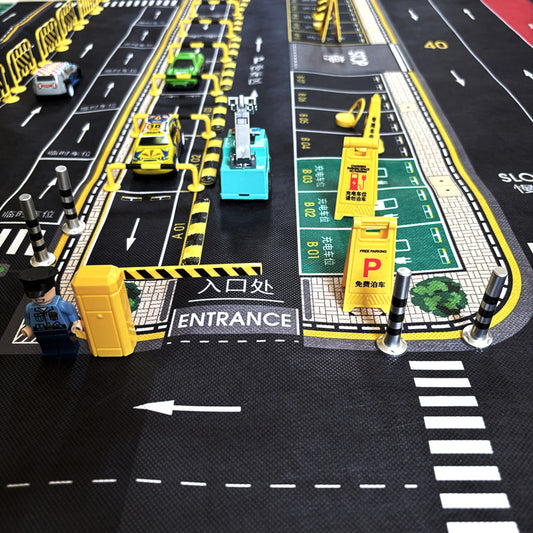 Mini Traffic Signs & Road Barriers Toy Set — QIUOLA | qiuola.com