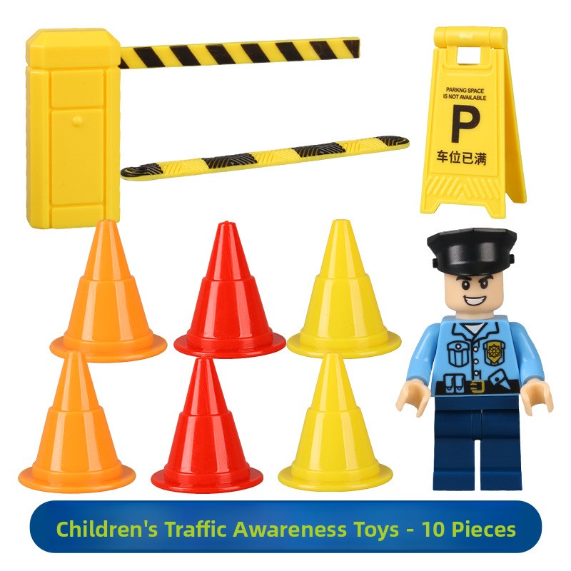 Mini Traffic Signs & Road Barriers Toy Set — QIUOLA | qiuola.com