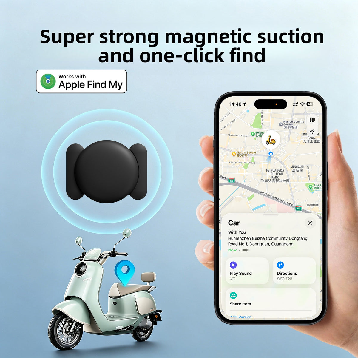 Compact Bluetooth Item Tracker for Apple Find My — QIUOLA | qiuola.com