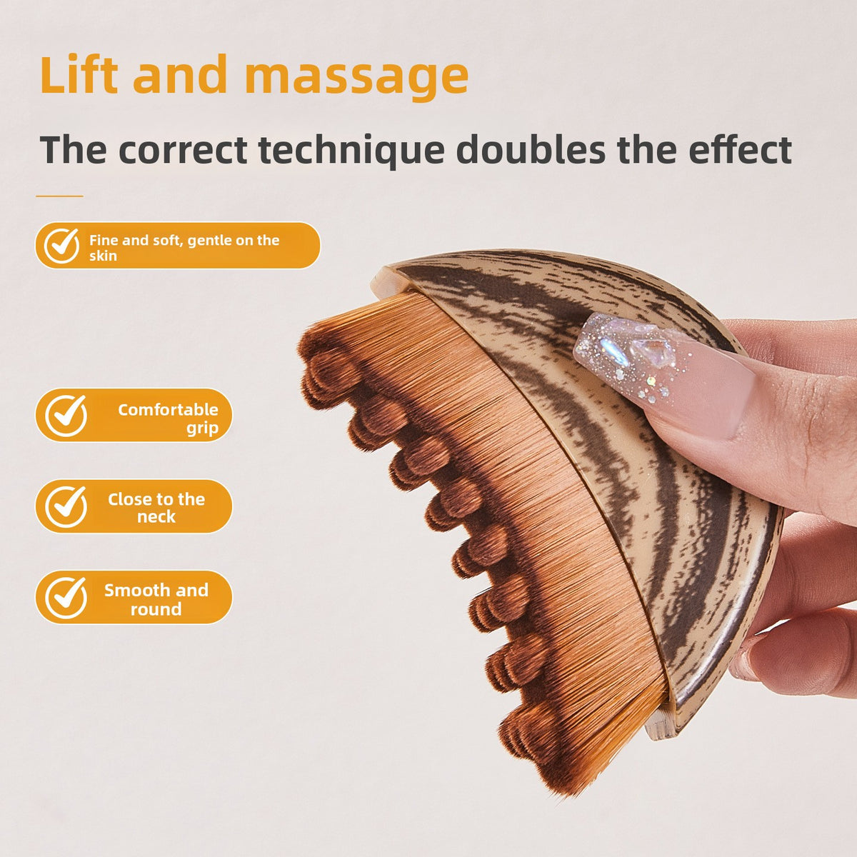 Facial Massage Brush with Synthetic Bristles — QIUOLA | qiuola.com