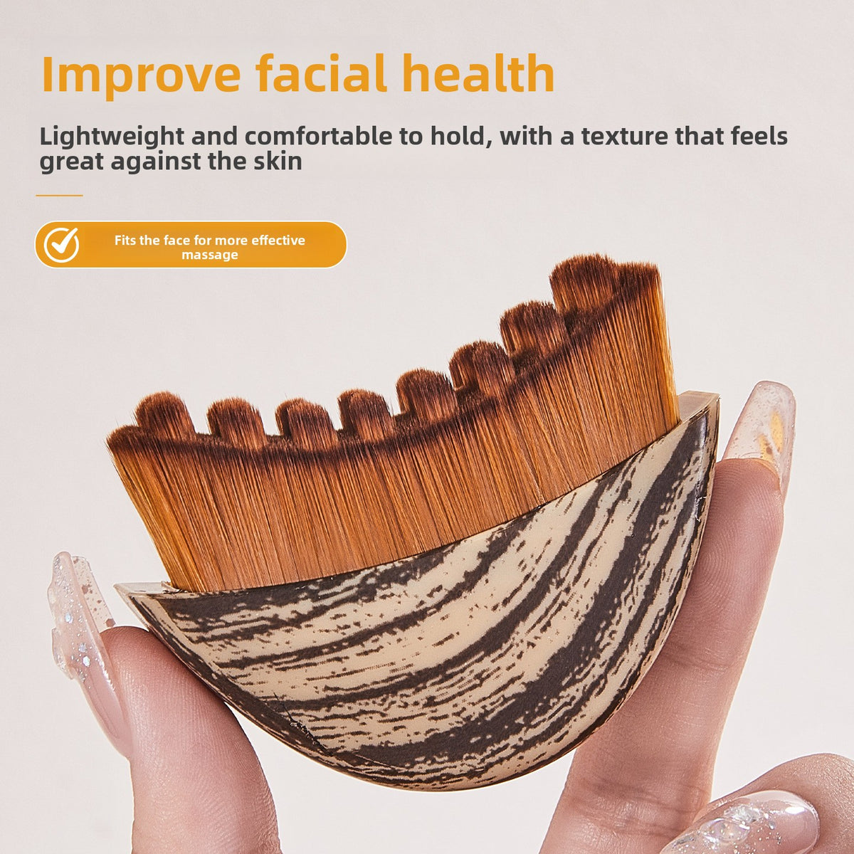 Facial Massage Brush with Synthetic Bristles — QIUOLA | qiuola.com