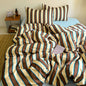 Striped Polyester Duvet Cover Set – 3 & 4 Pieces