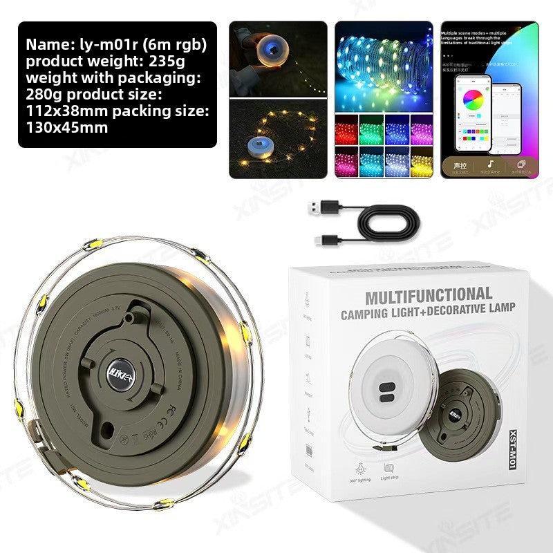 Retractable LED Camping Light Strip – 6m, 10m & 20m Options