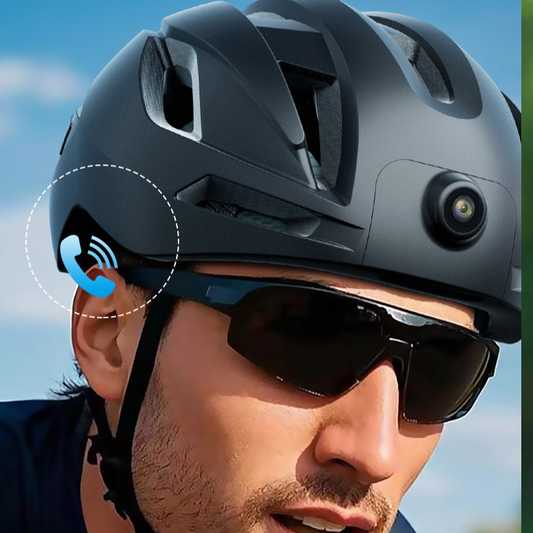 Cycling Helmet with Video Camera, Rear Lights & Remote