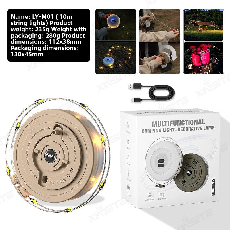 Rechargeable LED Camping String Lights – Warm & RGB Options