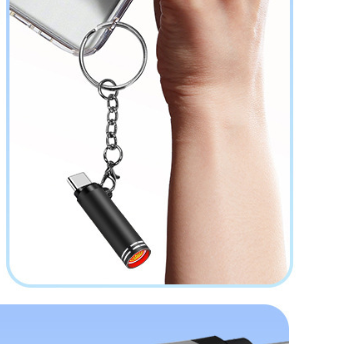 Mini Type-C Lighter – Metal Chain & Storage Bag