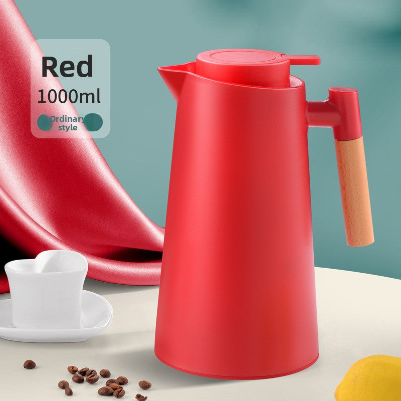 1L Insulated Thermal Jug with Wooden Handle