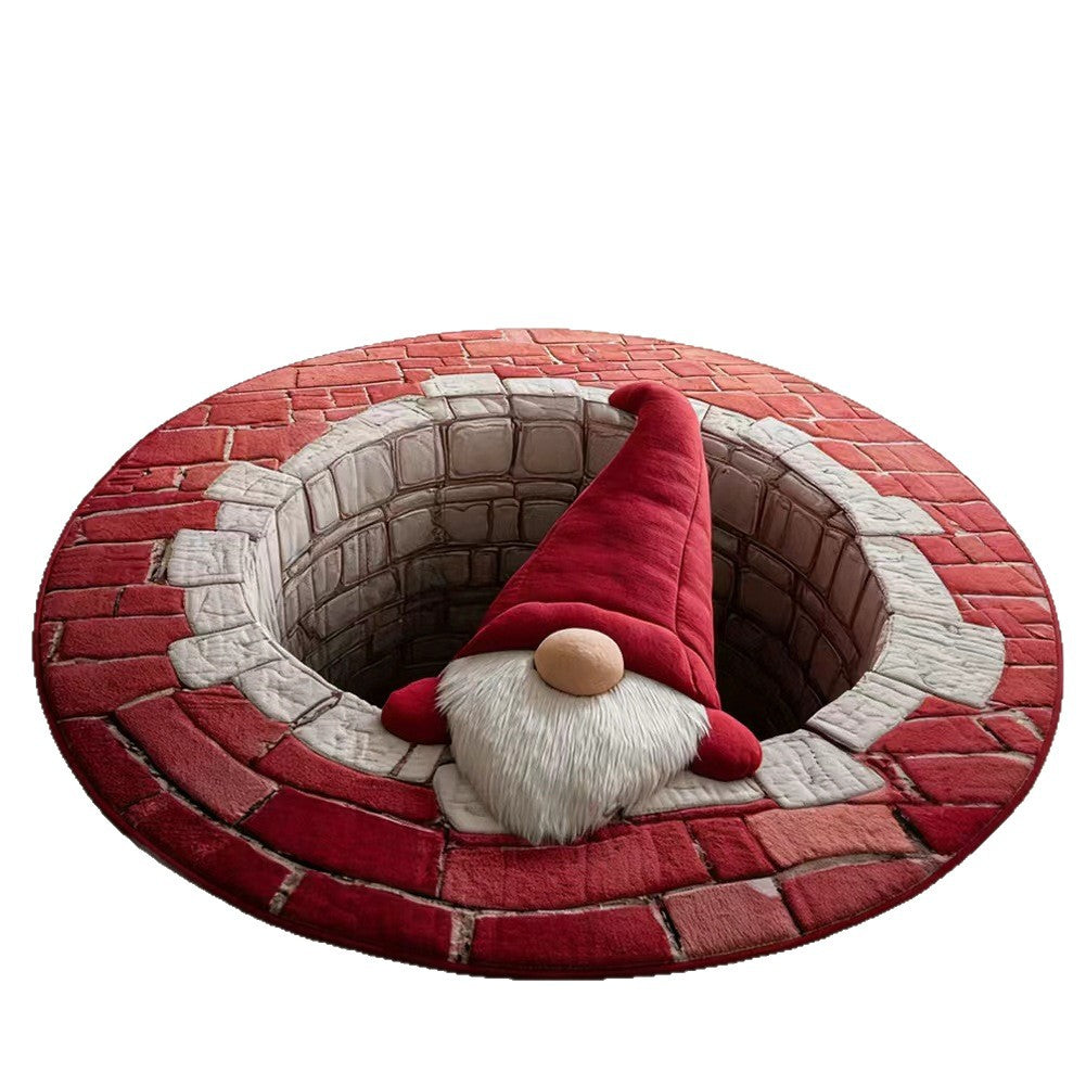 Tapis rond en velours à cristaux d’Halloween – Plusieurs tailles et motifs
