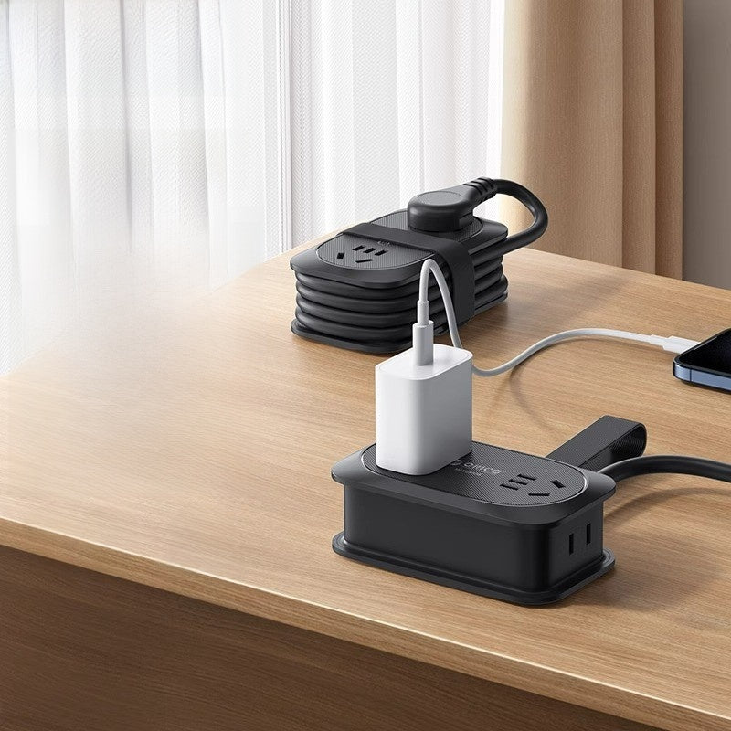 Compact 4-Outlet Power Strip with 1.3m Cord