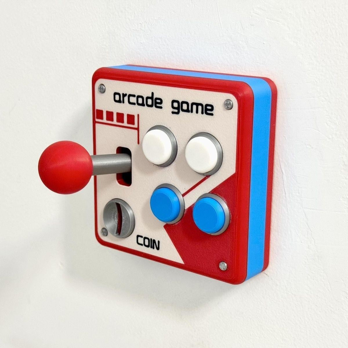 Retro Arcade Switch Panel Decor | 3D-Printed PLA