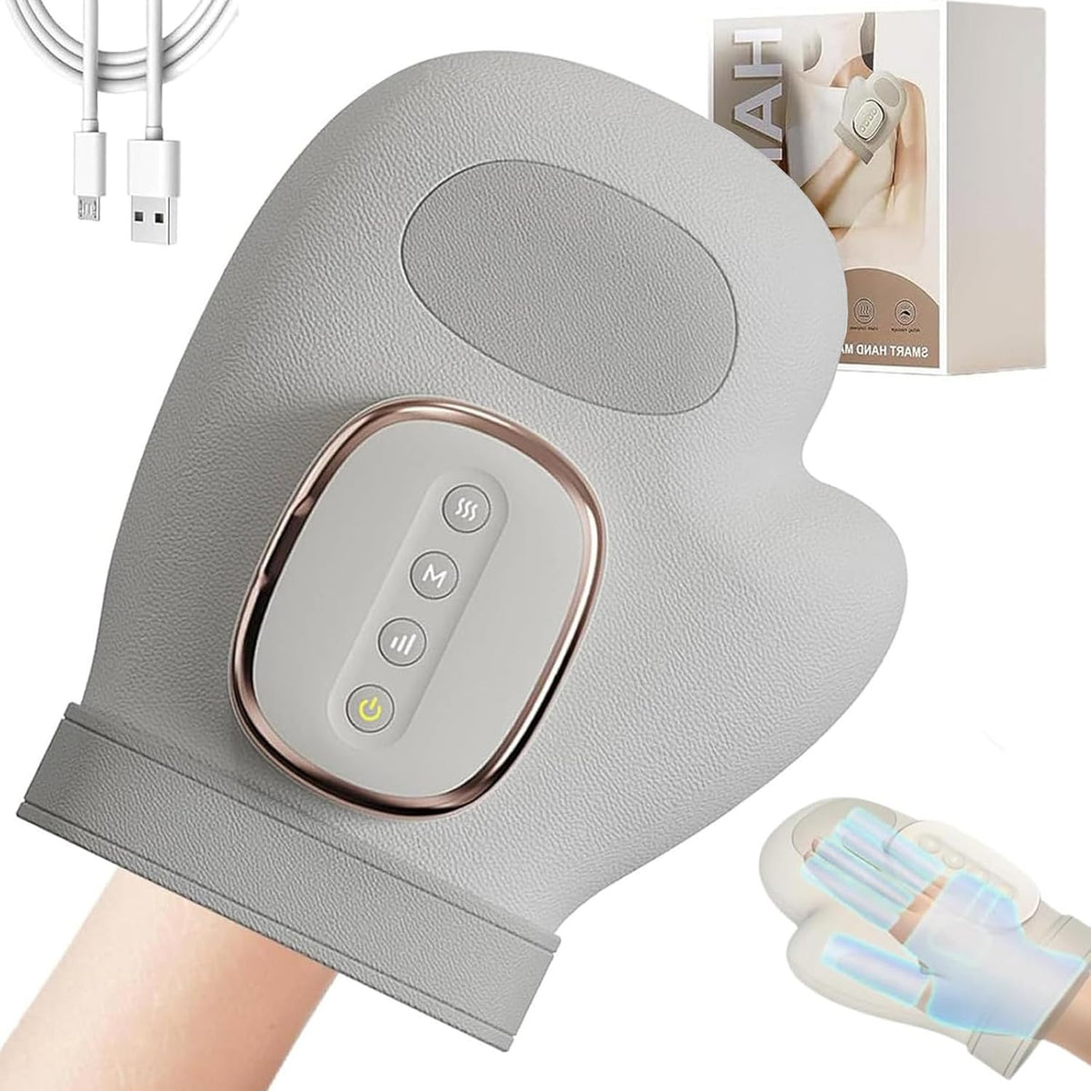 Rechargeable Heated Hand Massager with Air Compression