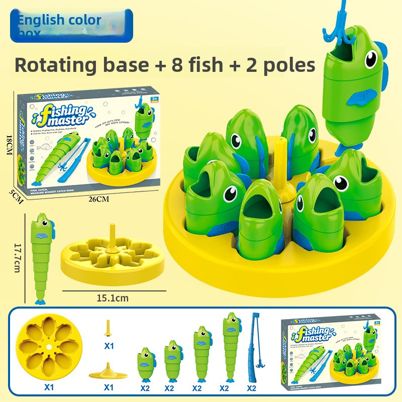 Tabletop Fishing Game – 8 Fish & 2 Telescopic Rods — QIUOLA | qiuola.com