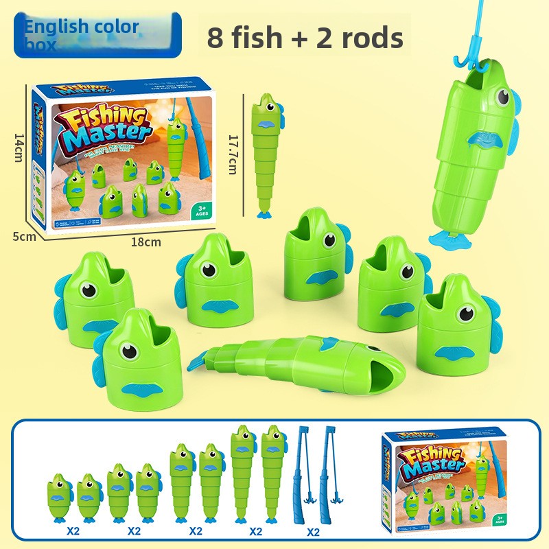 Tabletop Fishing Game – 8 Fish & 2 Telescopic Rods — QIUOLA | qiuola.com
