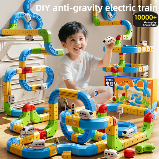 DIY Magnetic Track Car Set with Rechargeable Cars – 71 or 182 Pieces — QIUOLA | qiuola.com