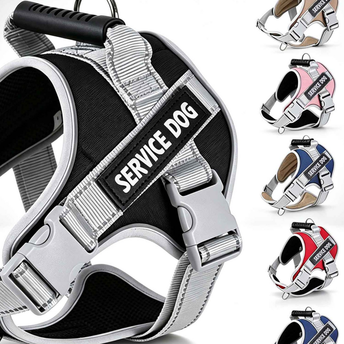 Adjustable Reflective Dog Harness – Leash Options — QIUOLA | qiuola.com