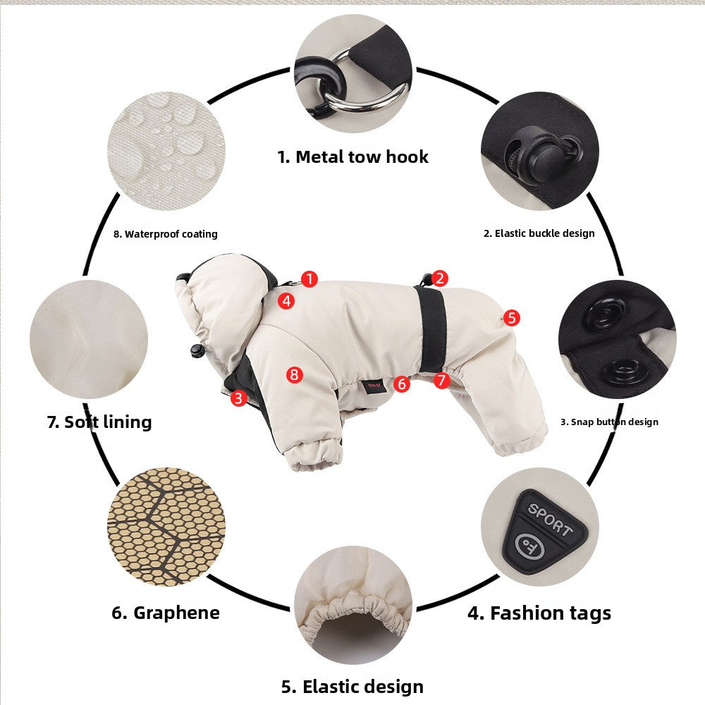 Hooded Four-Leg Dog Jacket, S–3XL — QIUOLA | qiuola.com