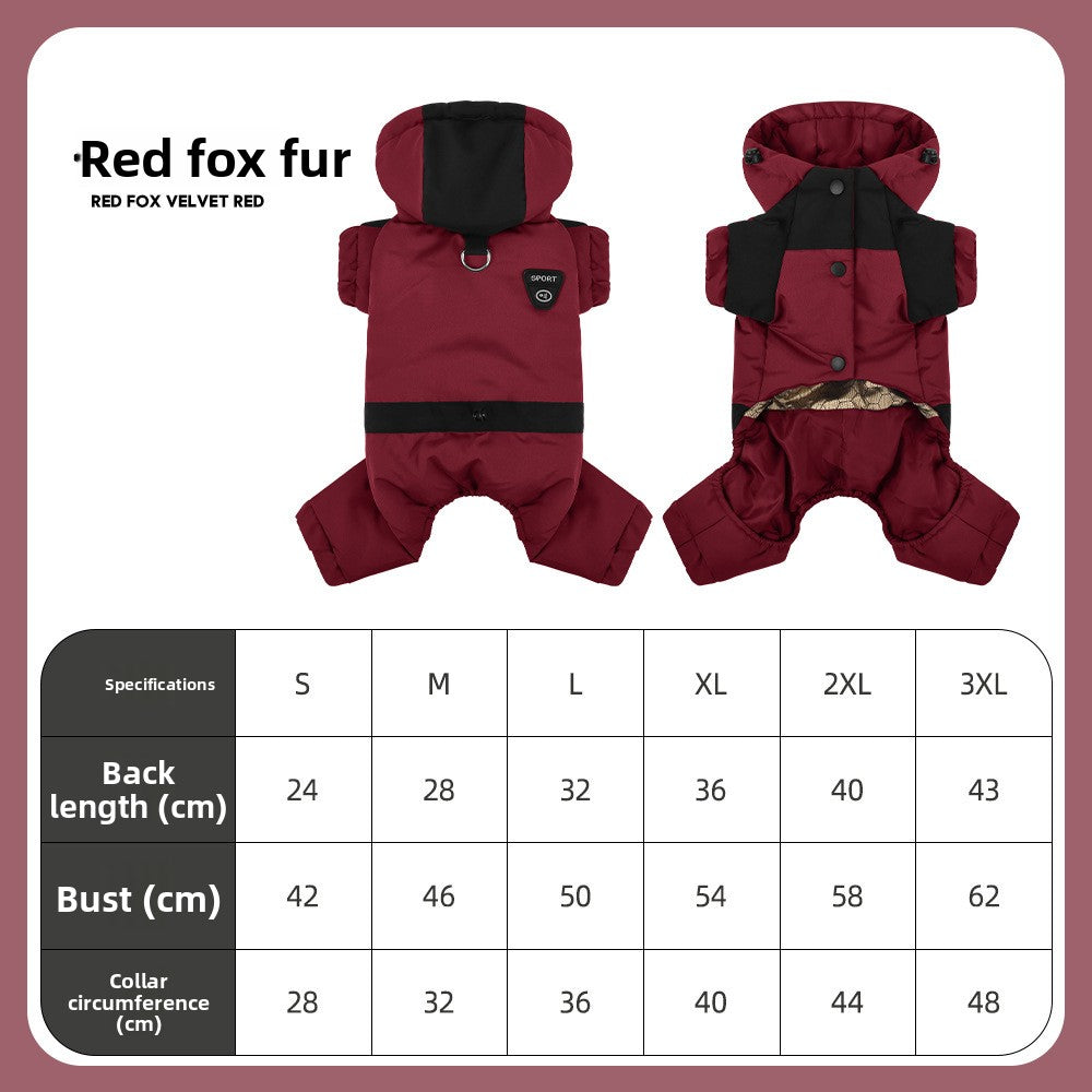 Hooded Four-Leg Dog Jacket, S–3XL — QIUOLA | qiuola.com
