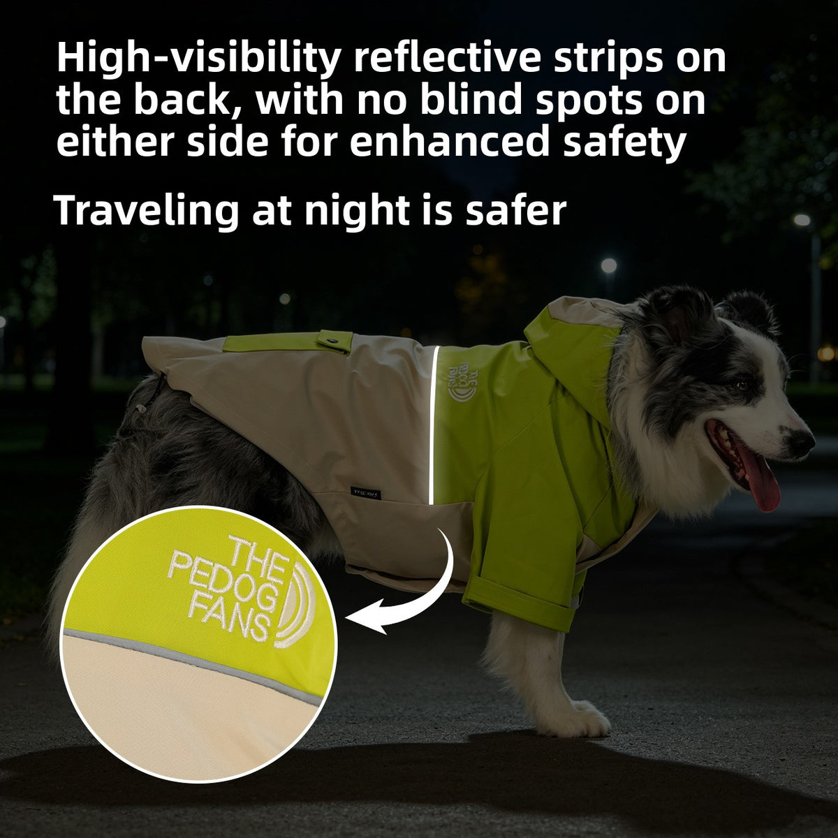 Hooded Nylon Dog Jacket with Reflective Details — QIUOLA | qiuola.com