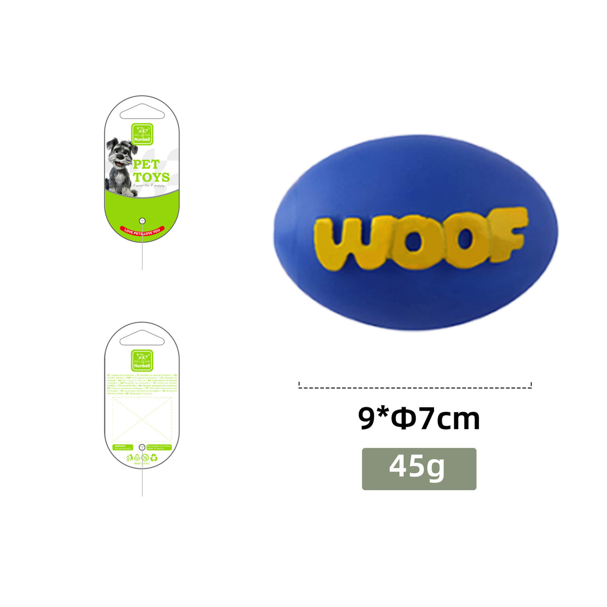 WOOF Pet Play Toy – Football, Bone & Ball Styles — QIUOLA | qiuola.com