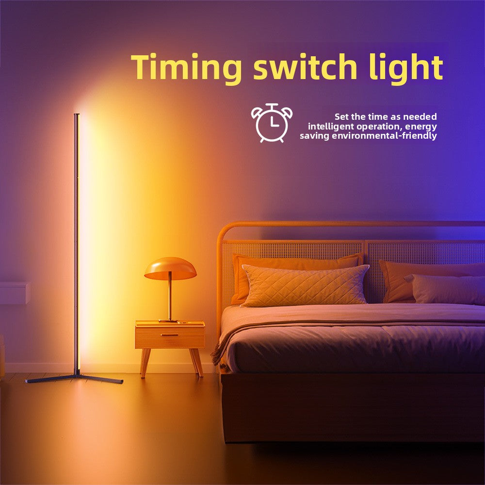 142cm LED Corner Floor Lamp – RGBIC & Smart Control Options