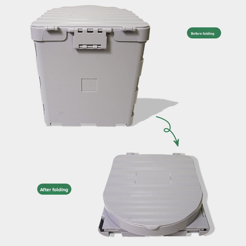 Portable Folding Camping Toilet with Lid