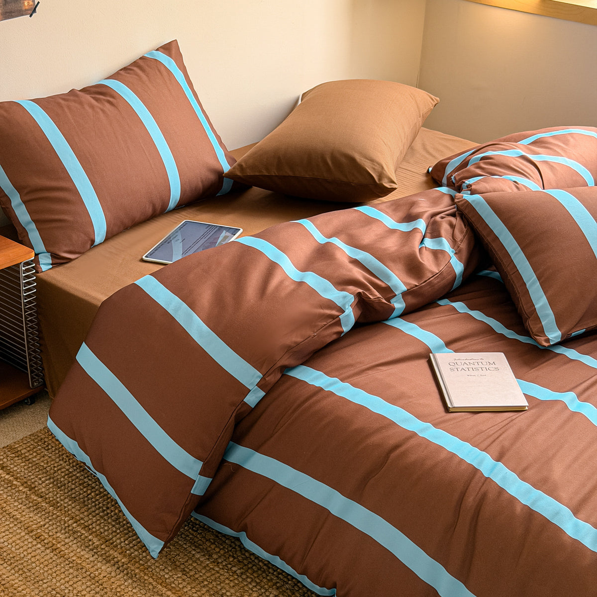 Striped Polyester Duvet Cover Set – 3 & 4 Pieces