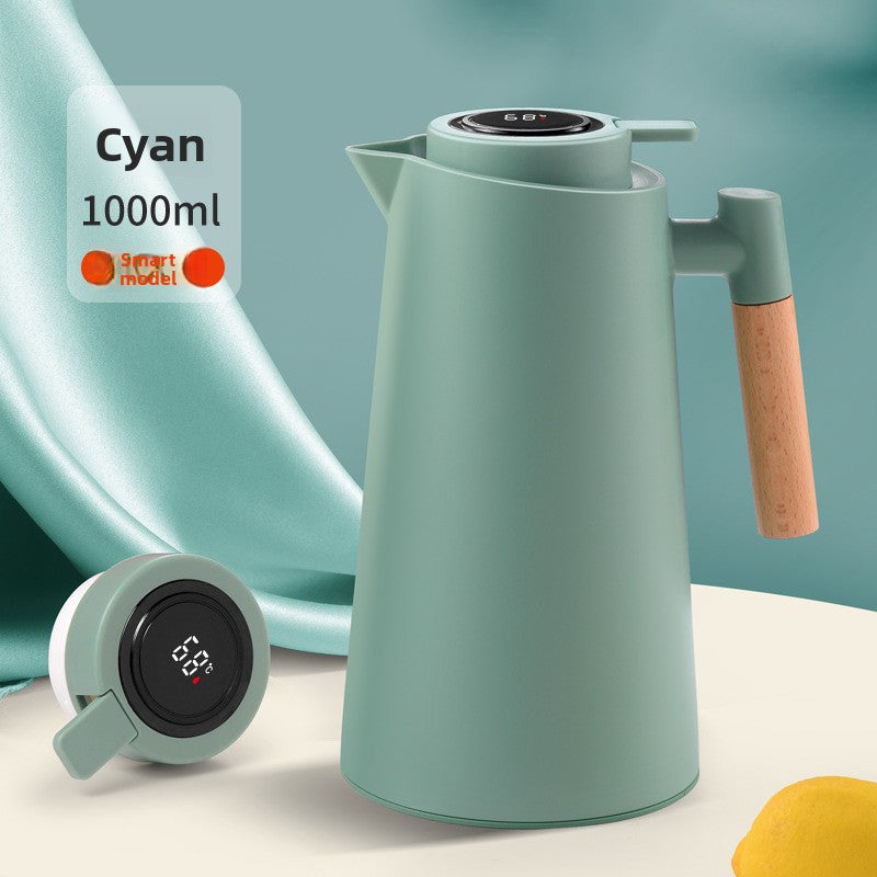 1L Insulated Thermal Jug with Wooden Handle