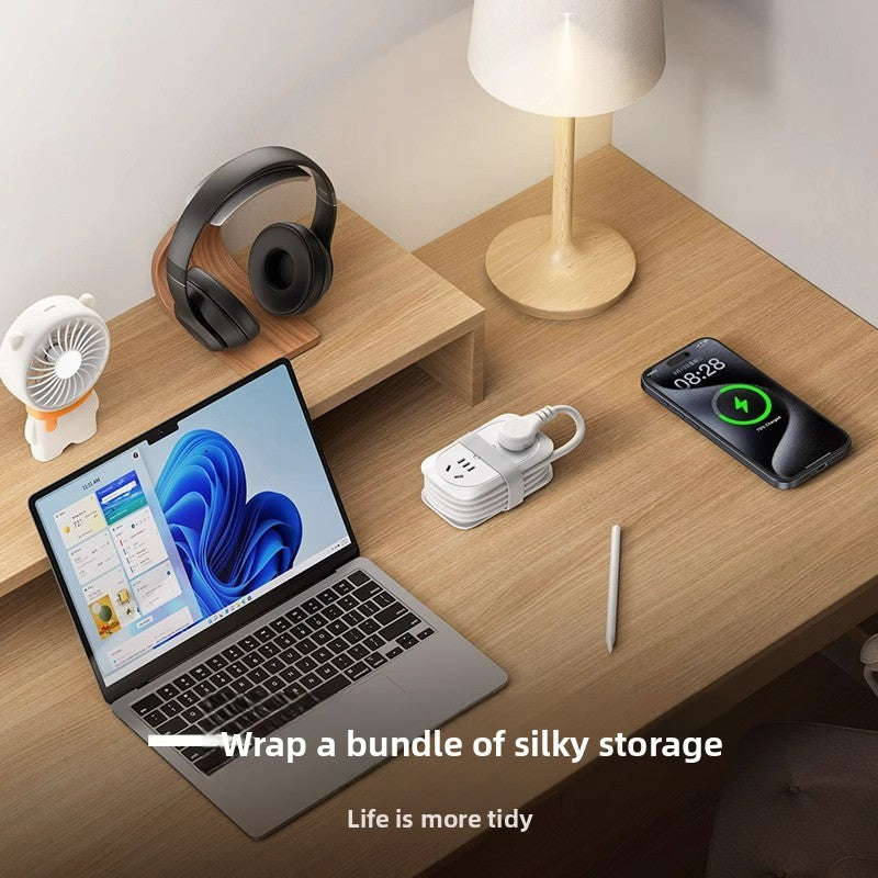 Compact 4-Outlet Power Strip with 1.3m Cord