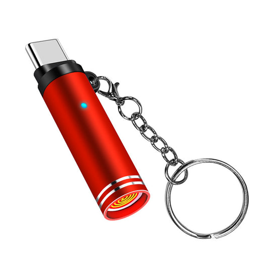 Mini Type-C Lighter – Metal Chain & Storage Bag