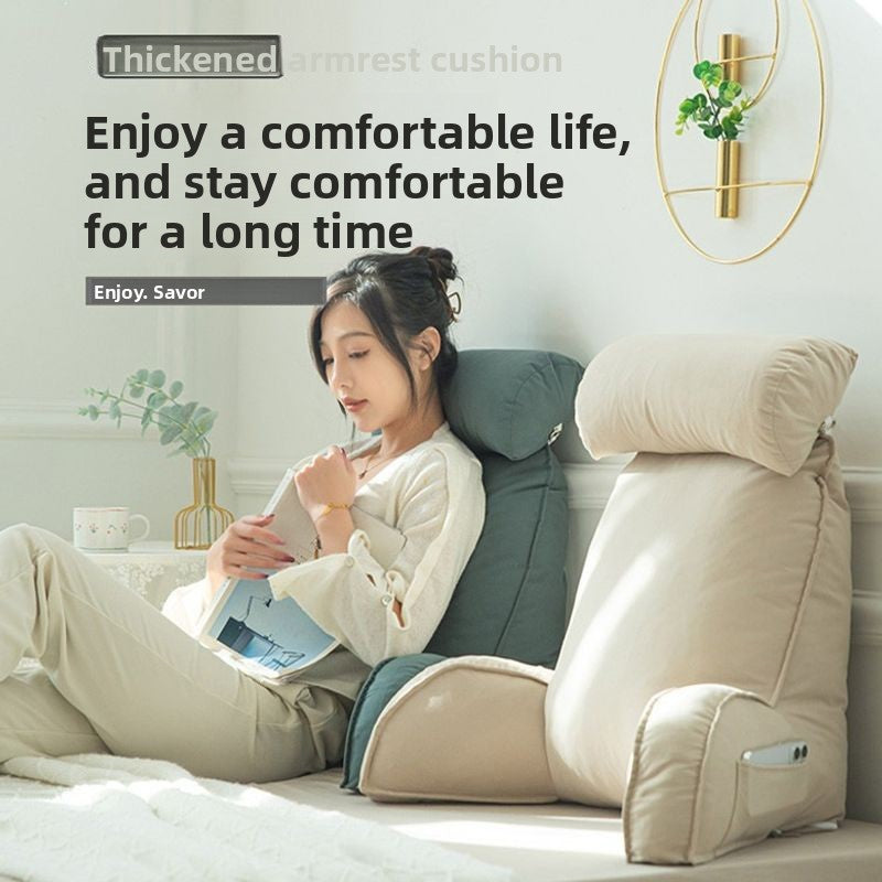 Fleece Reading Pillow with Armrests, 75 × 57 cm — QIUOLA | qiuola.com