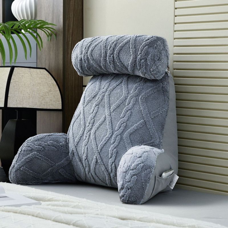 Fleece Reading Pillow with Armrests, 75 × 57 cm — QIUOLA | qiuola.com