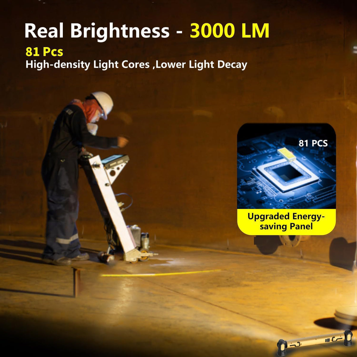 Rechargeable Magnetic COB Work Light with Hanging Hook