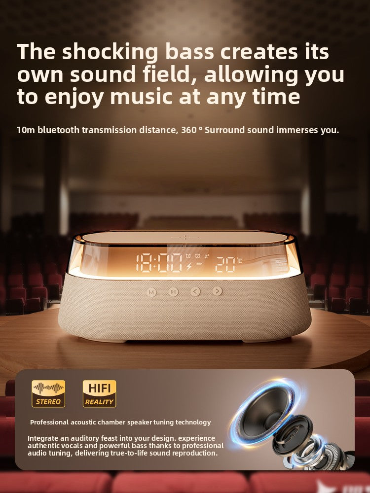 K3 Retro Bluetooth Speaker with Alarm Clock & Night Light