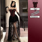Women's Halloween Lace Costume – Red & Black Mix-and-Match Sets