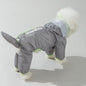 Four-Leg Dog Raincoat with Transparent Tail Cover