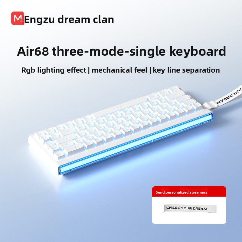 Mengzu Air68 Compact RGB Keyboard – Wired or Tri-Mode
