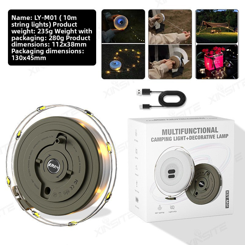 Rechargeable LED Camping String Lights – Warm & RGB Options