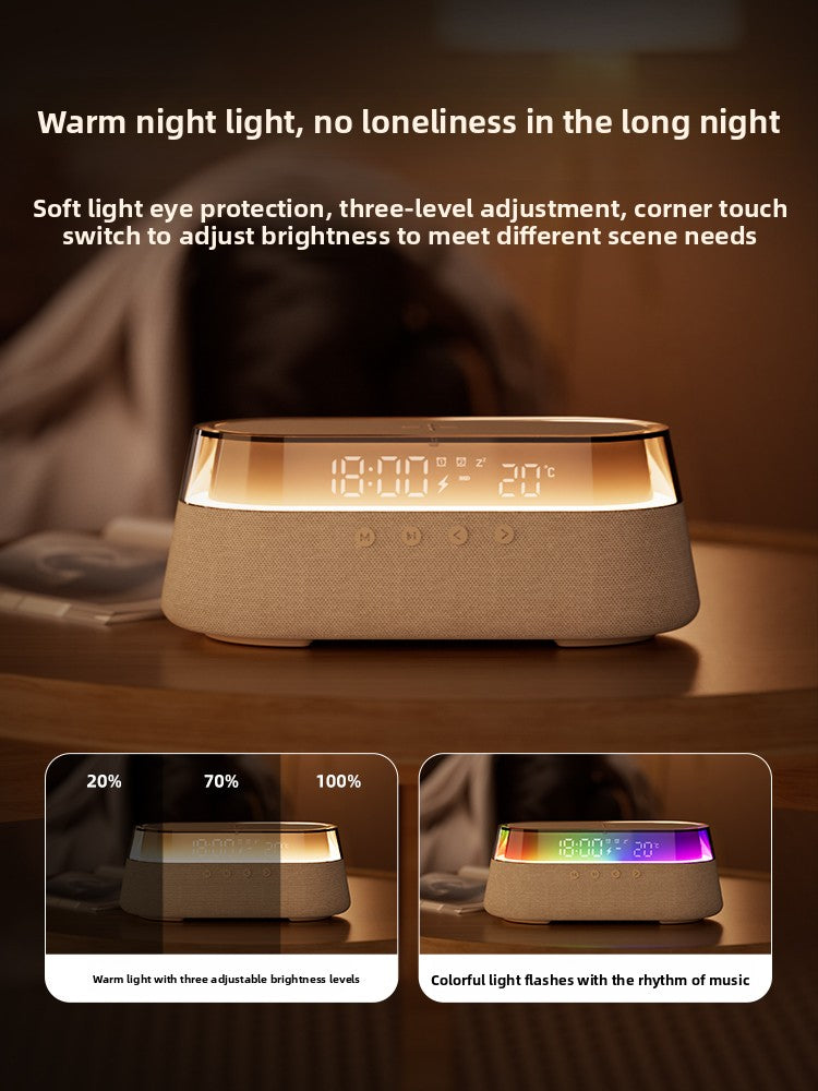 K3 Retro Bluetooth Speaker with Alarm Clock & Night Light