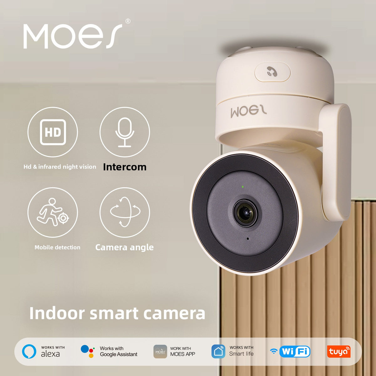 4MP Indoor WiFi Security Camera with Night Vision