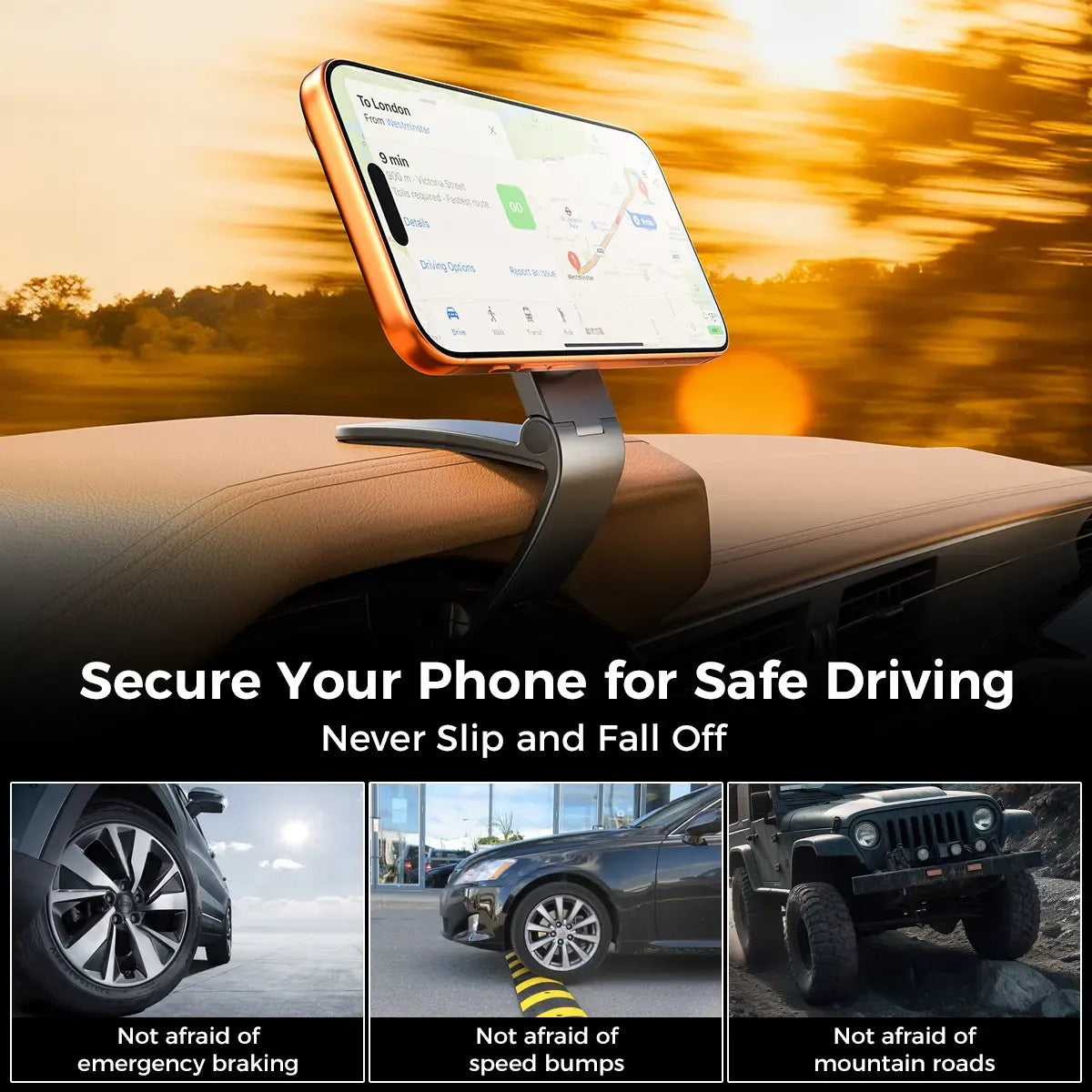 Foldable Magnetic Phone Stand – Adjustable, Black — QIUOLA | qiuola.com
