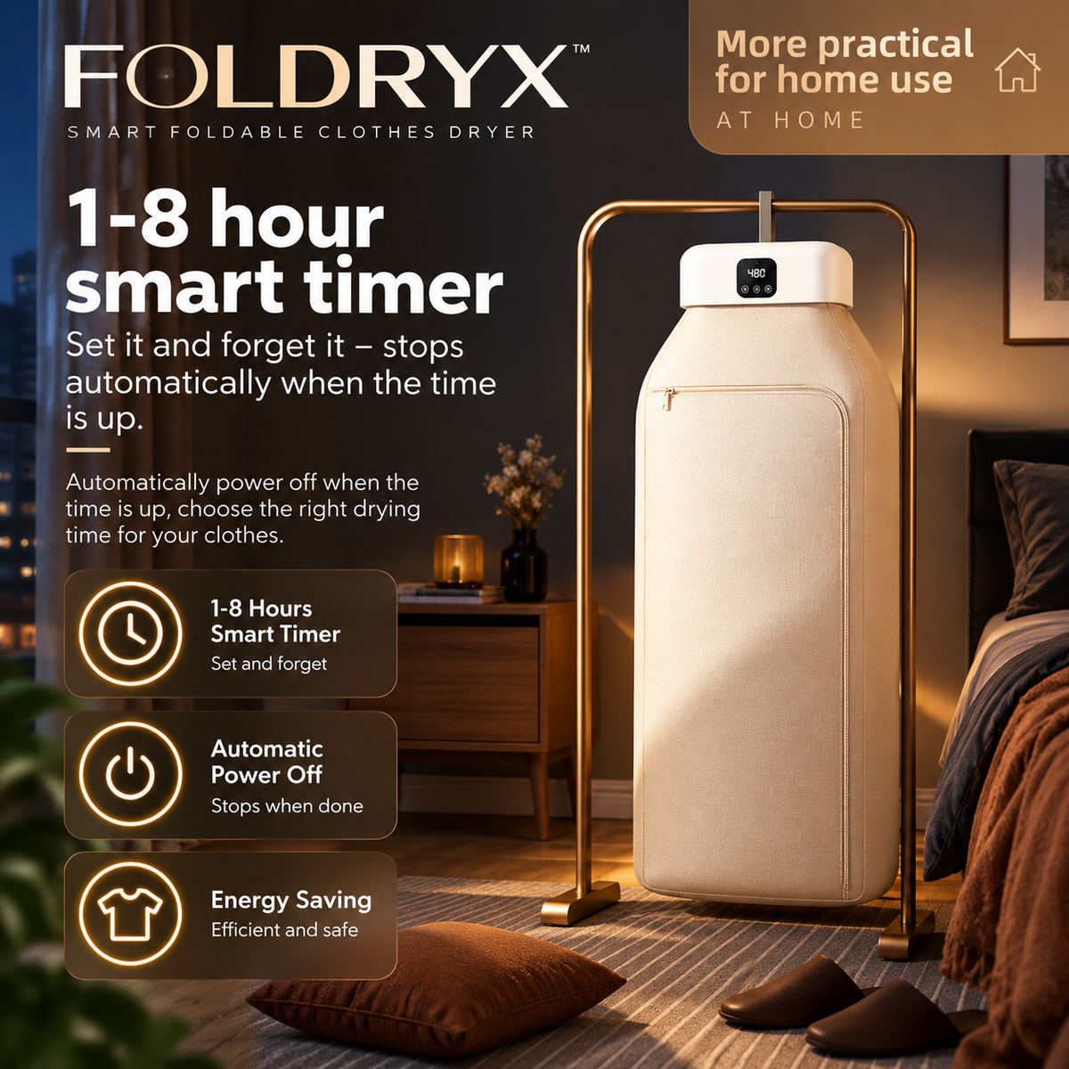 FOLDRYX Smart Foldable Clothes Dryer with Remote Control — QIUOLA | qiuola.com