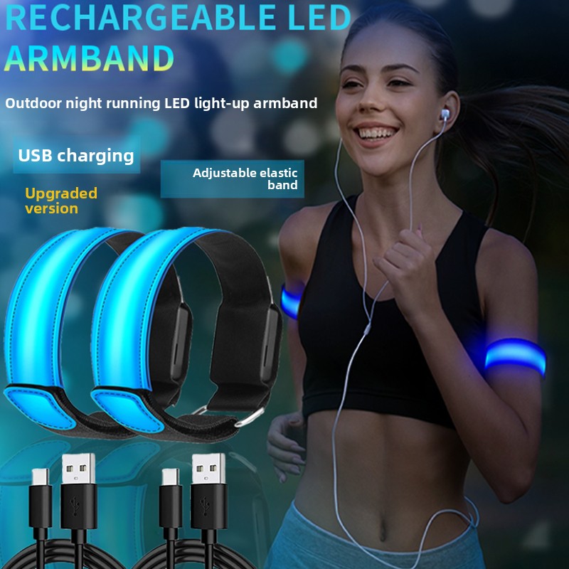 USB-Rechargeable Glowing Running Armband — QIUOLA | qiuola.com