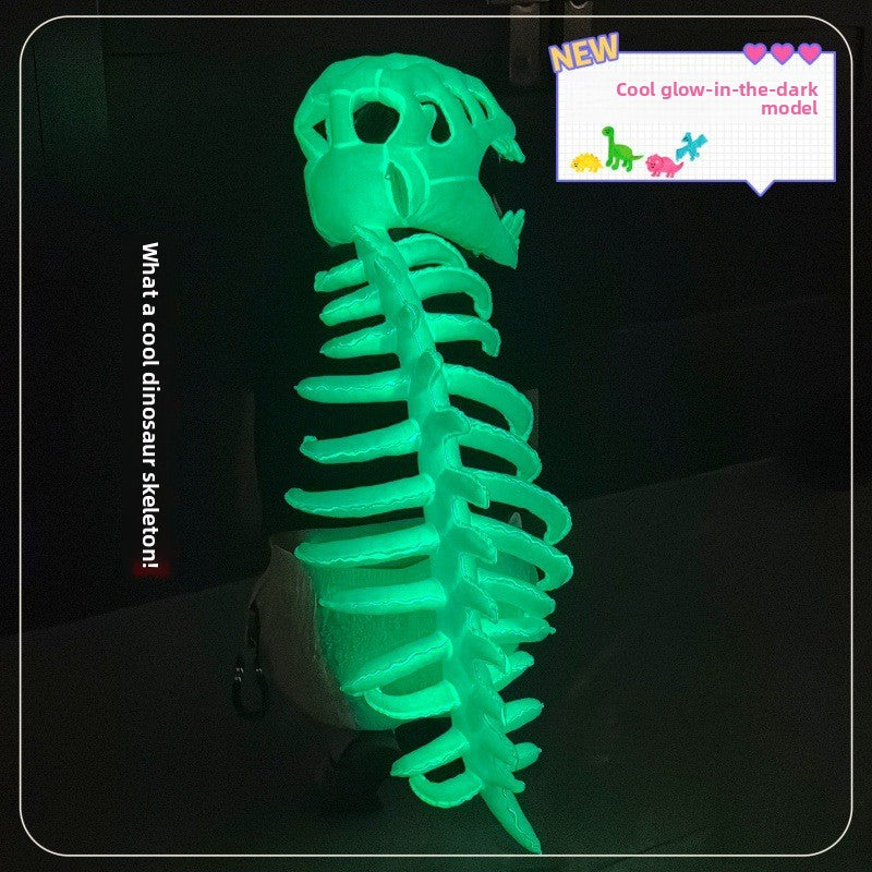 Glow-in-the-Dark Dinosaur Skeleton Headgear – Optional Sound — QIUOLA | qiuola.com