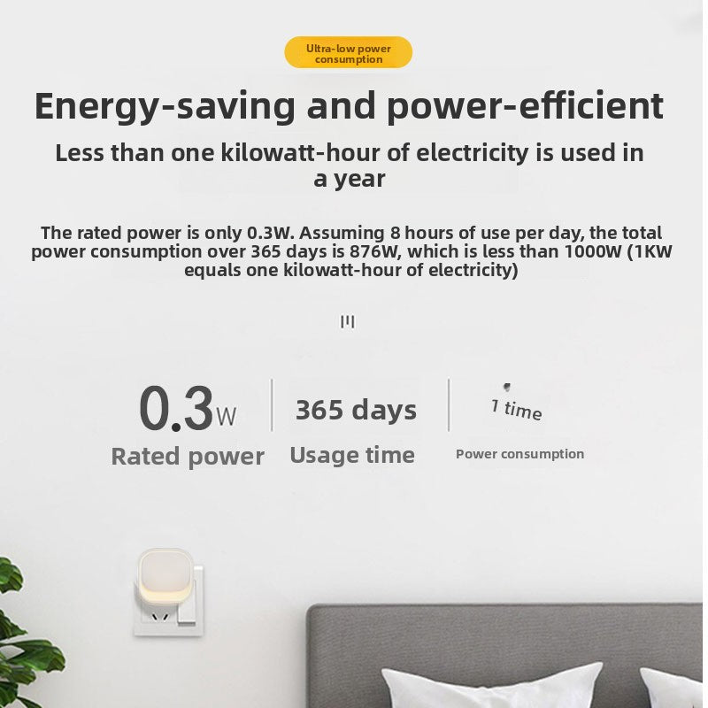 Amber Sensor LED Night Light – 0.3W — QIUOLA | qiuola.com